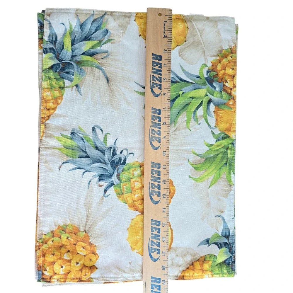 Pineapple Placemats Set of 4 Tropical Kitchen Table Linen Home‎ Decor